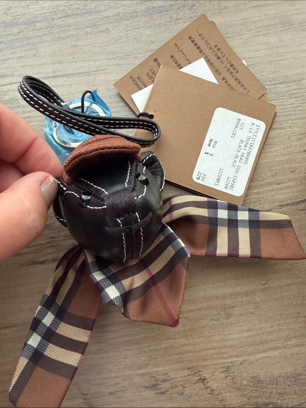 NWT Burberry Thomas Bear Giant Check Charm